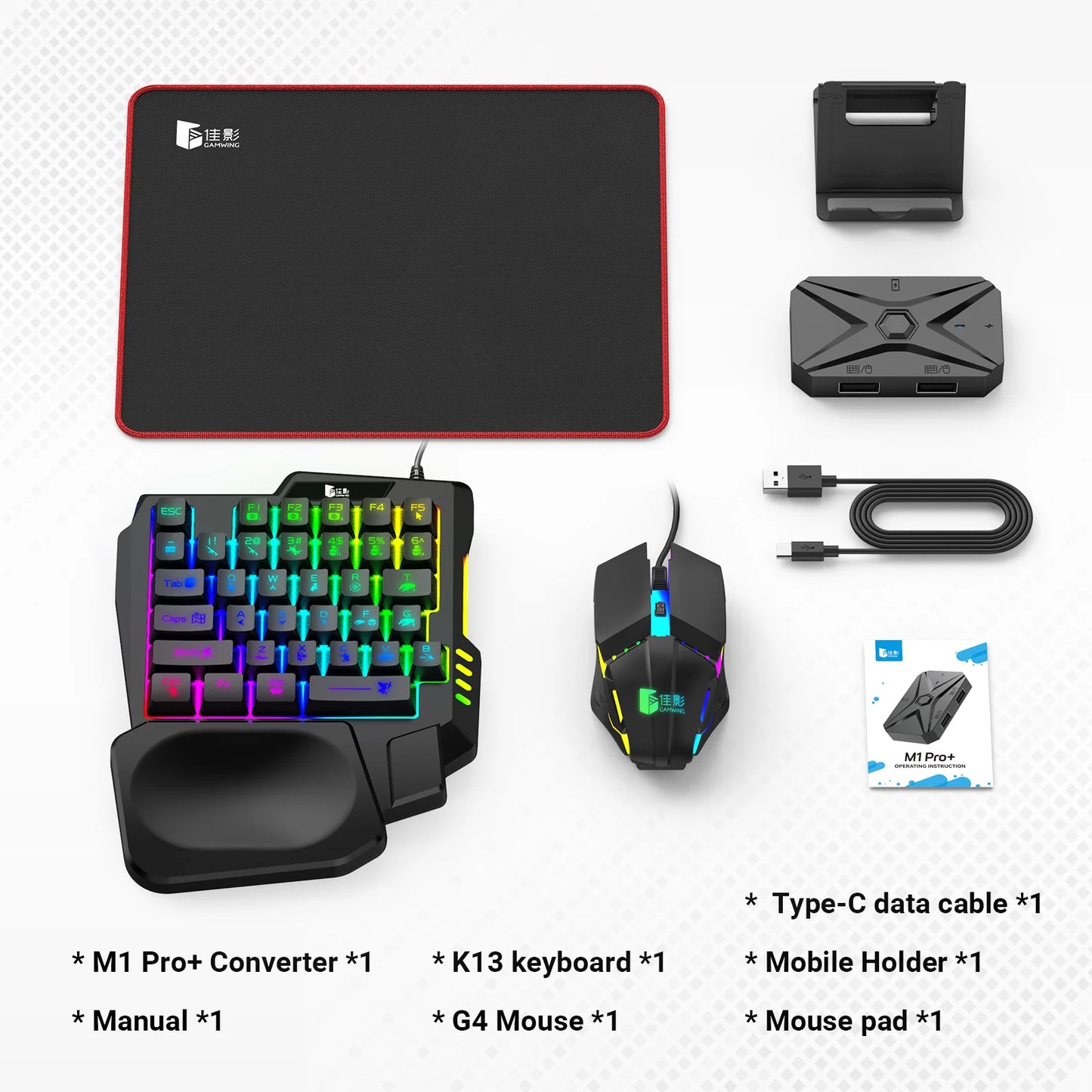 M1 Pro+ Mobile Gaming Adapter Keyboard Mouse PUBG COD