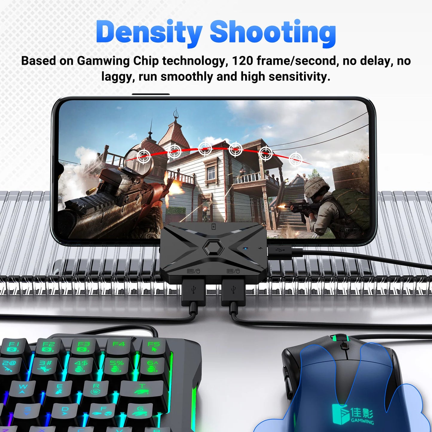 M1 Pro+ Mobile Gaming Adapter Keyboard Mouse PUBG COD