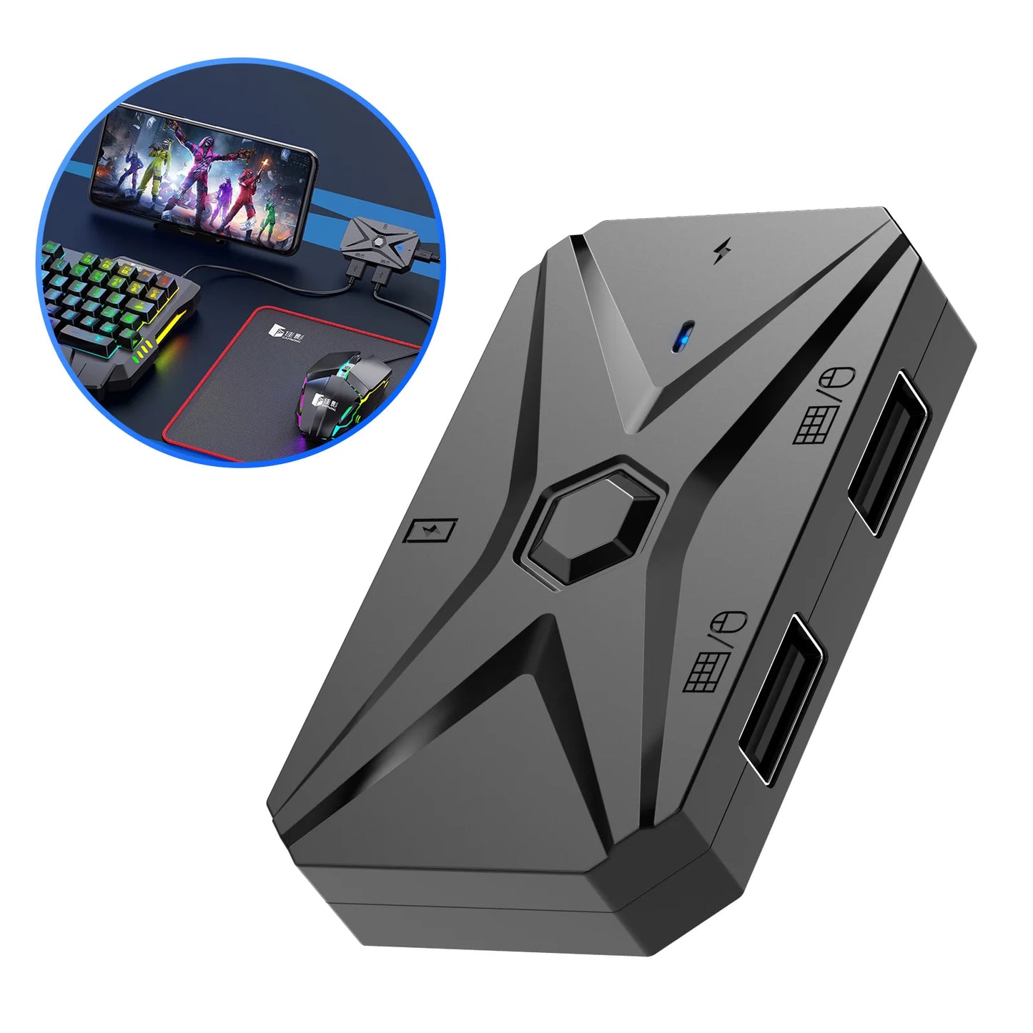 M1 Pro+ Mobile Gaming Adapter Keyboard Mouse PUBG COD
