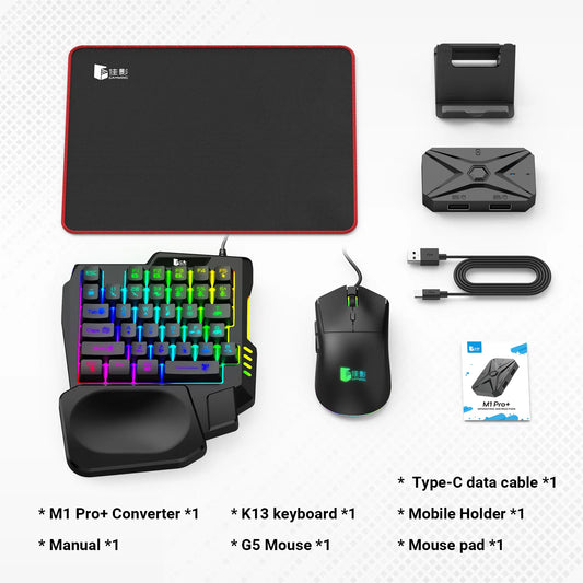 M1 Pro+ Mobile Gaming Adapter Keyboard Mouse PUBG COD