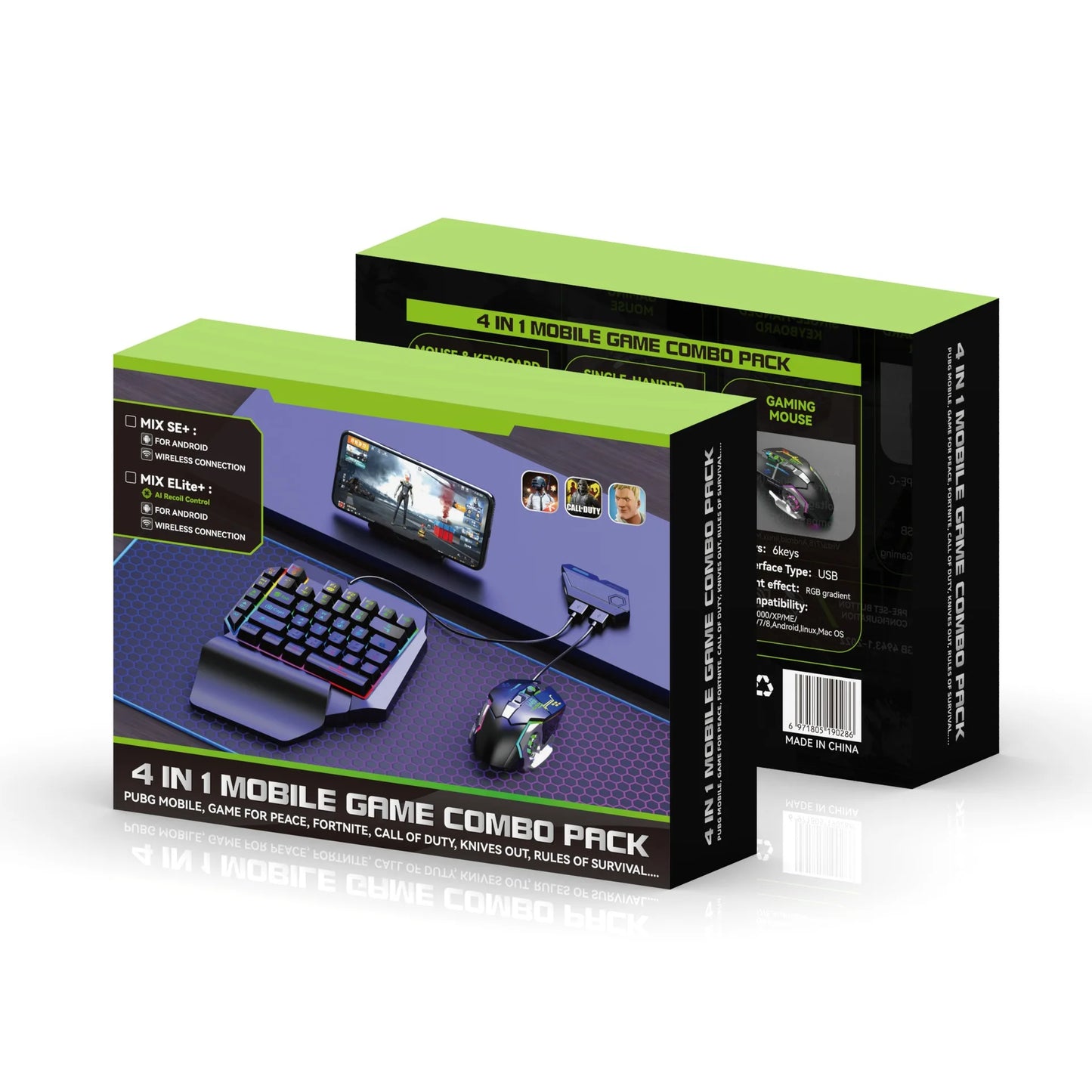 5 in 1 Mobile Gaming Kit Keyboard Mouse PUBG COD