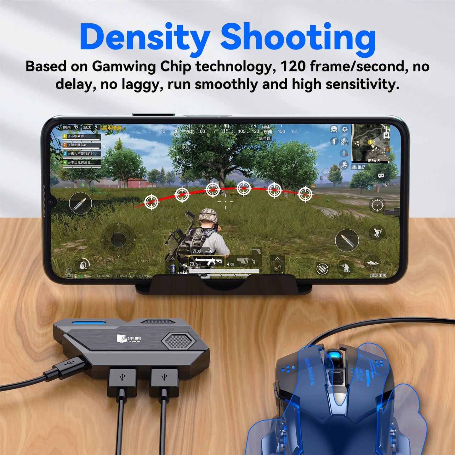 5 in 1 Mobile Gaming Kit Keyboard Mouse PUBG COD