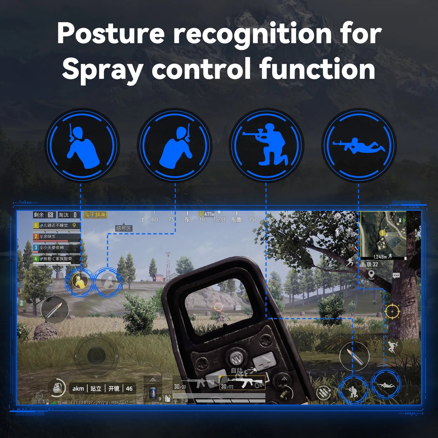 5 in 1 Mobile Gaming Kit Keyboard Mouse PUBG COD